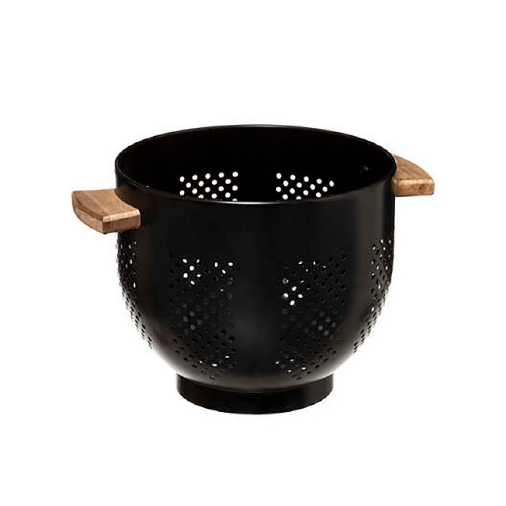 Strecuratoare metalic Five D19X29cm cu manere bambus, negru
