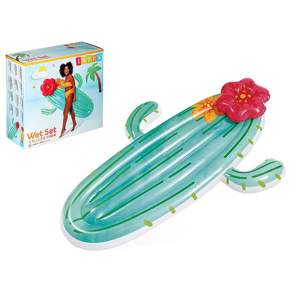 Plută-saltea gonflabilă Cactus, 180x135x28 cm, până la 100 kg