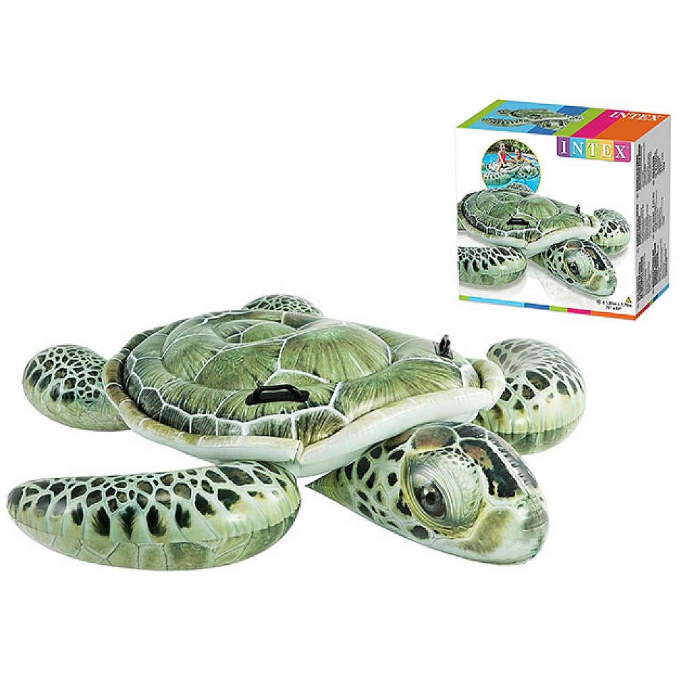 Saltea gonflabilă Broască țestoasă cu mânere, 191×170 cm, până la 80 kg, 3+