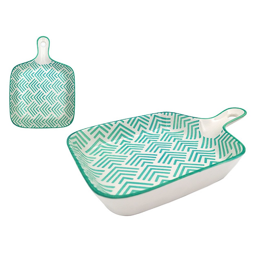 Vas pentru copt cu maner Portata Happines 22X15.6cm, ceramica