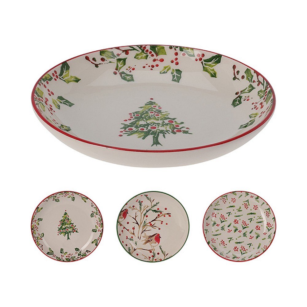 Salatiera ceramica Christmas Handmade 21cm H4cm