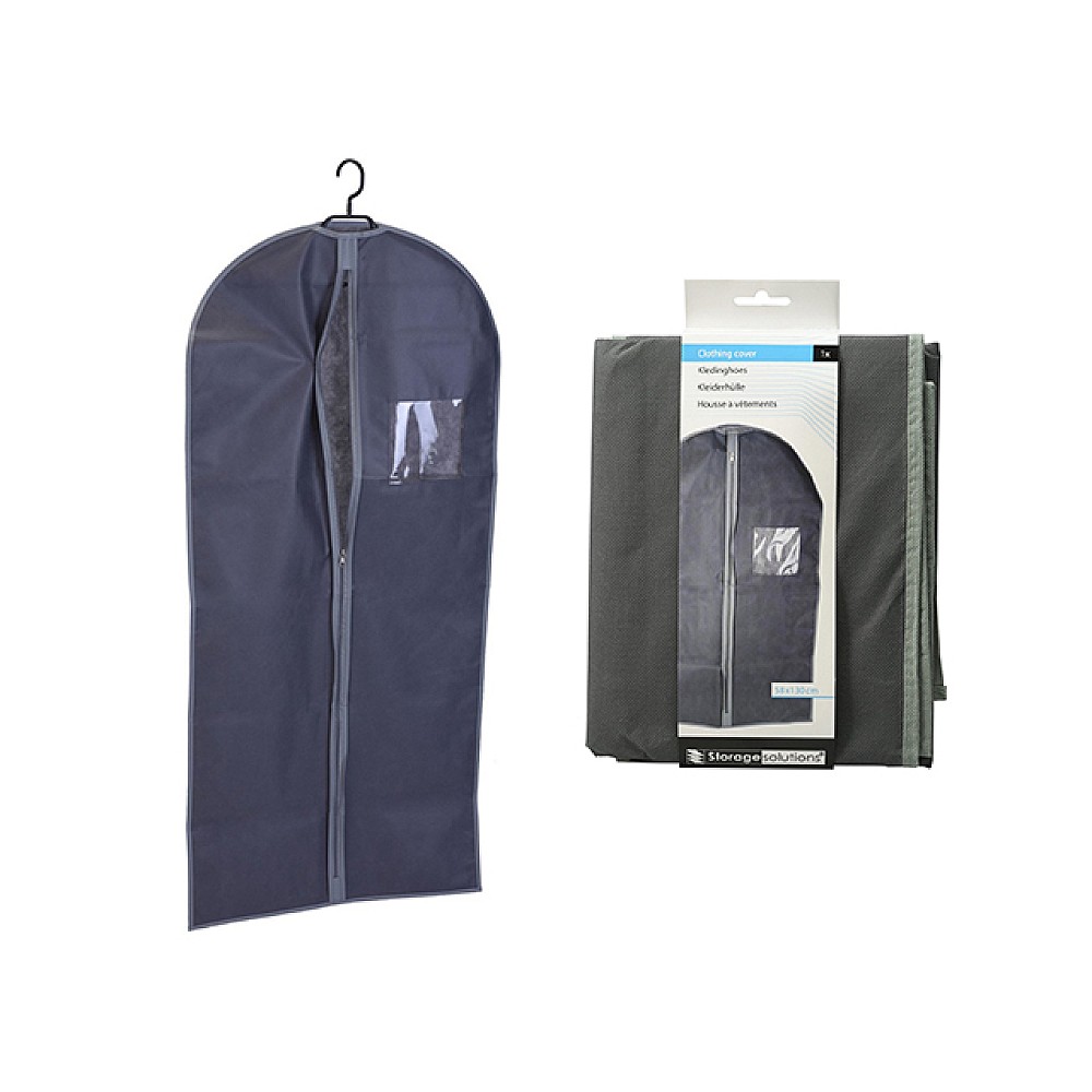 Husa textila pentru haine Storage Solutions 58X130cm, cu orificiu transparent