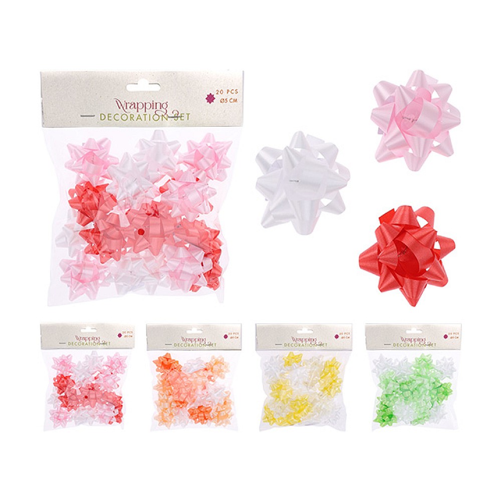 Set pentru decorat cadouri 20 stele 5cm