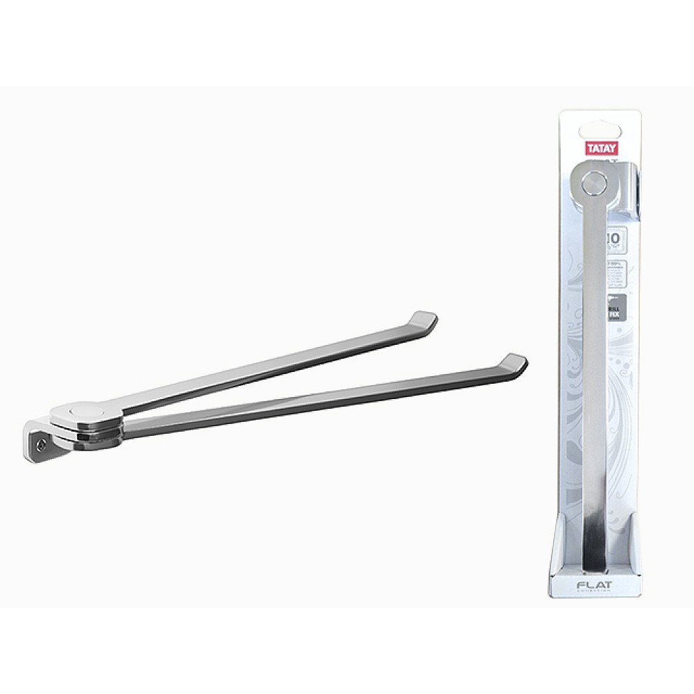Suport prosop dublu rotativ plat Tatay 5.4x3.6x36cm, aluminiu