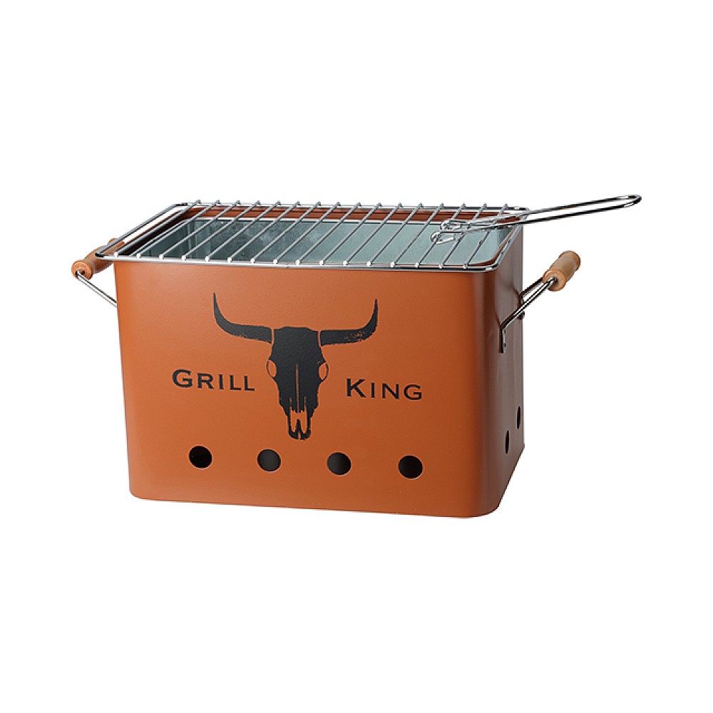 Gratar dreptunghiular cu manere din lemn si plasa 32X20X20cm