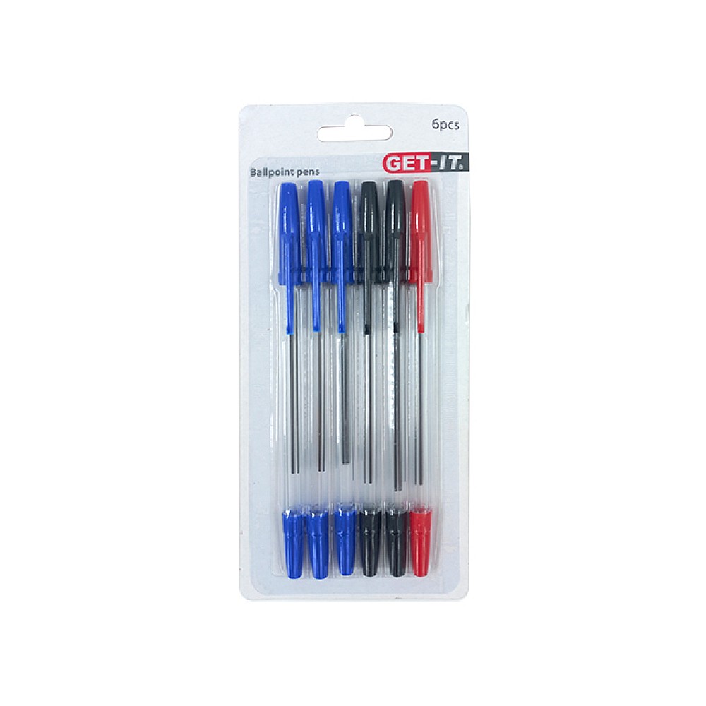 Set pixuri cu bila Get-it 6buc 15.6cm, blister