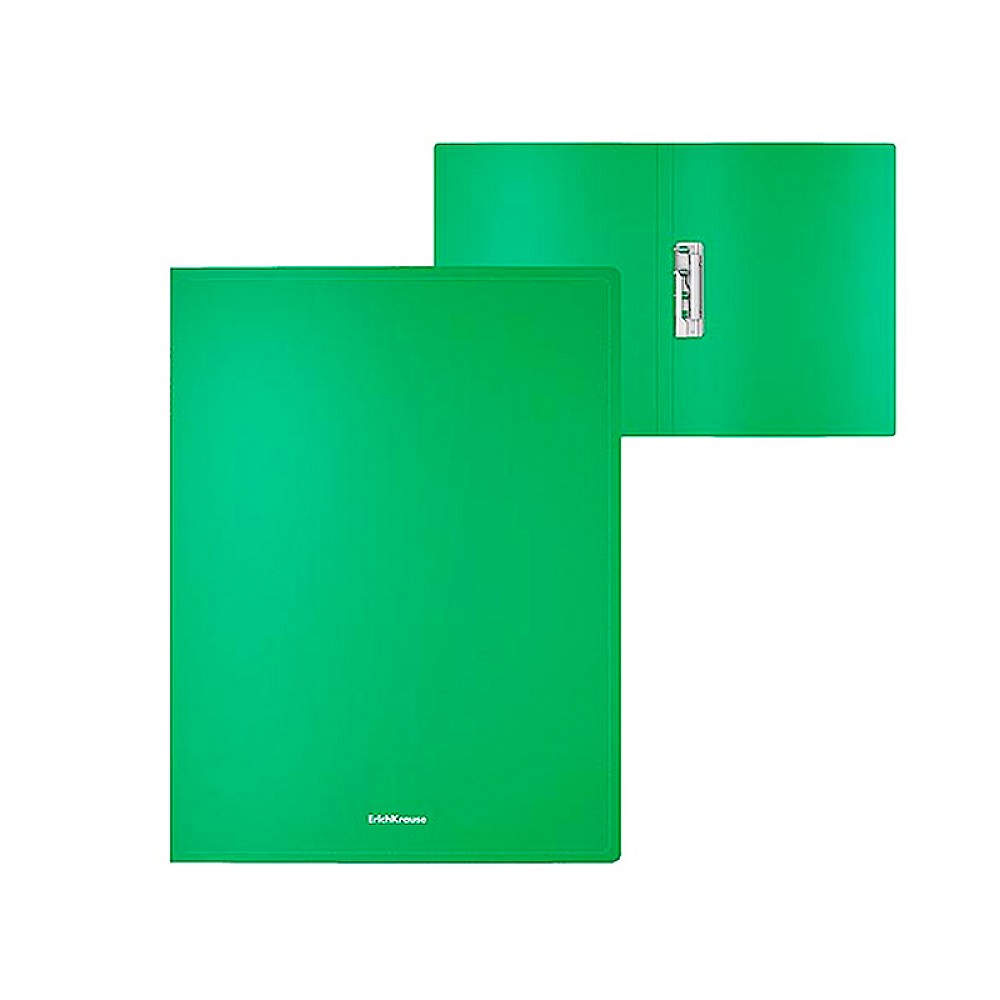 Mapa A4 cu clips ErichKrause Classic, plastic, verde