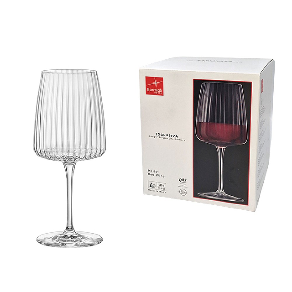 Set 4 pocale pentru vin Exclusiva, 535 ml