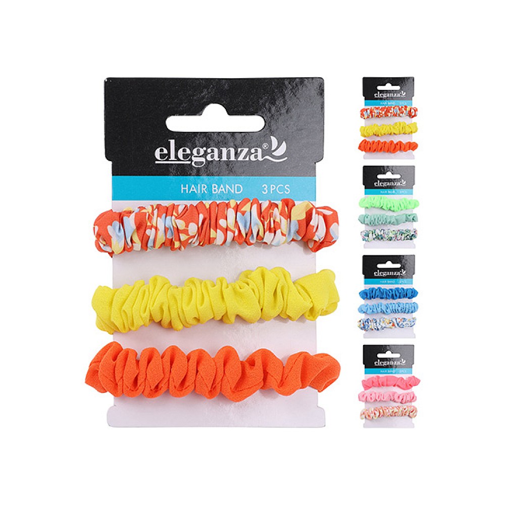 Set elastice pentru par Eleganza, 3buc. 6cm
