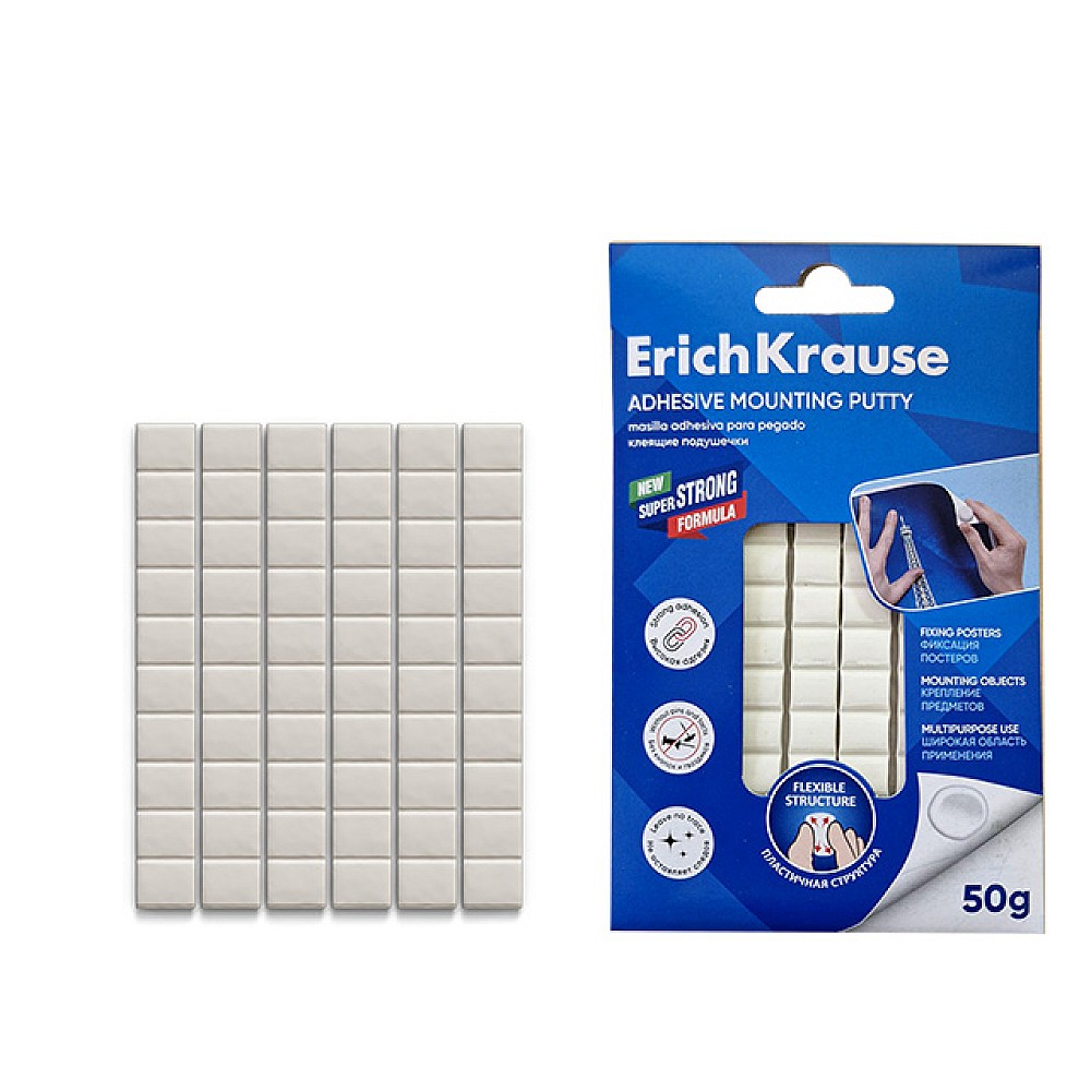 Chit de montaj adeziv ErichKrause 60buc, 50g, alb