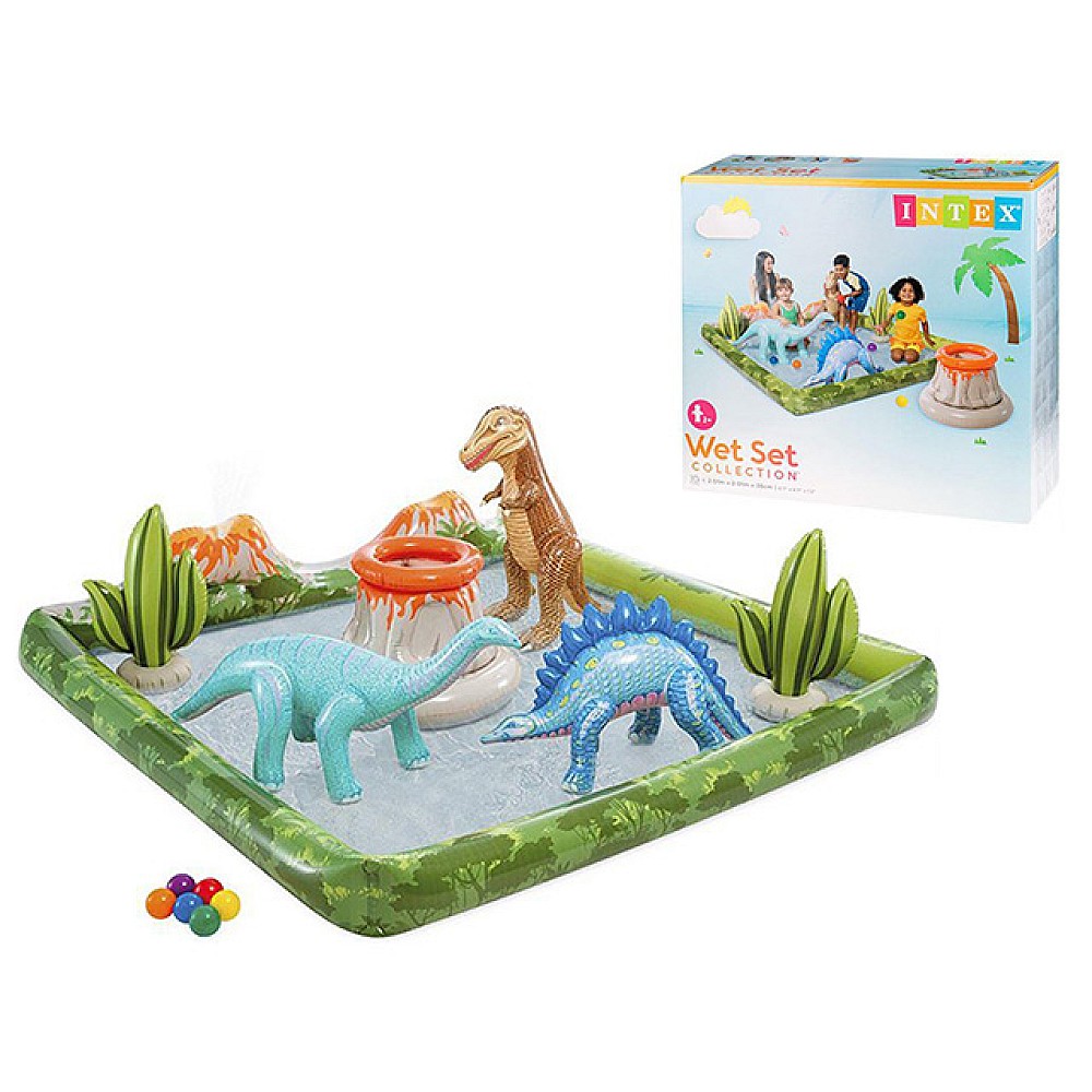 Centrul de joacă Jurassic Adventure Intex, 2.01m x 2.01m x 36cm 