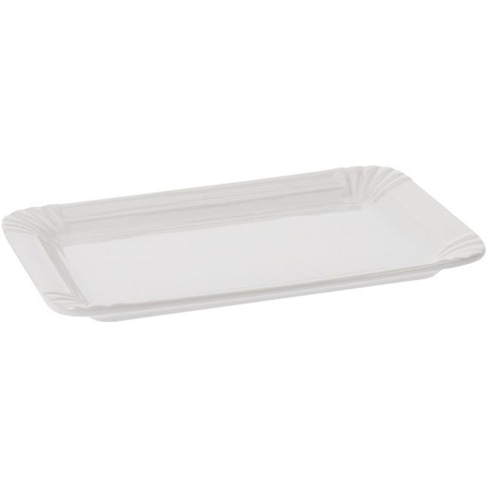 Platou din portelan 26X18.5cm EH, alb