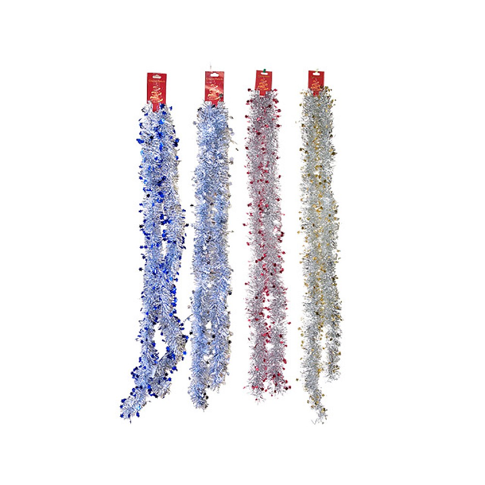 Beteala pentru brad 2mX7cm cu stelute 