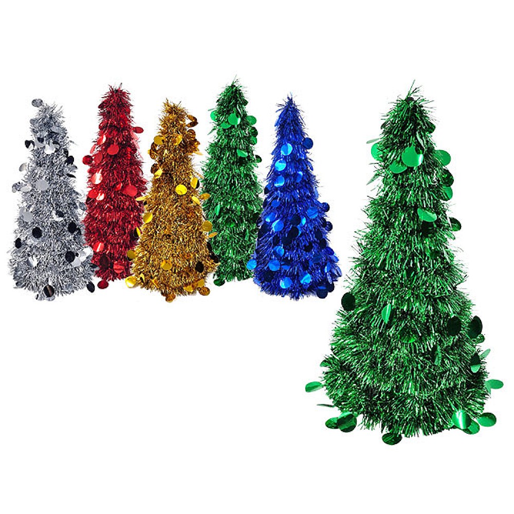 Brad de Craciun din folie 50 cm, monocolor