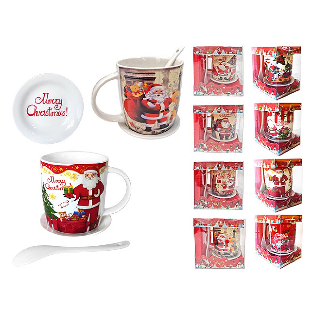 Cana 370ml cu farfurioara si lingura 