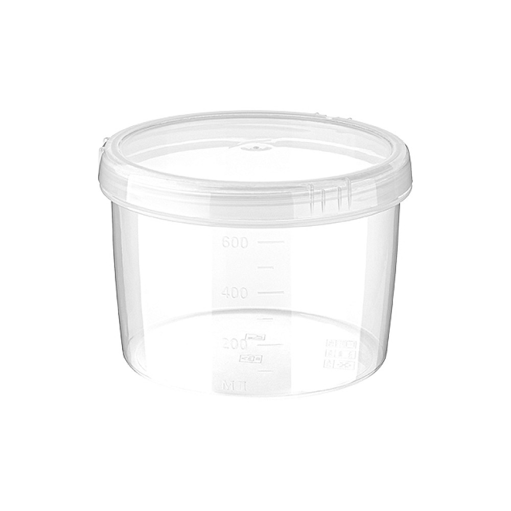 Borcan Phibo 0.75l, cu gradatii, capac twist-off, transparent