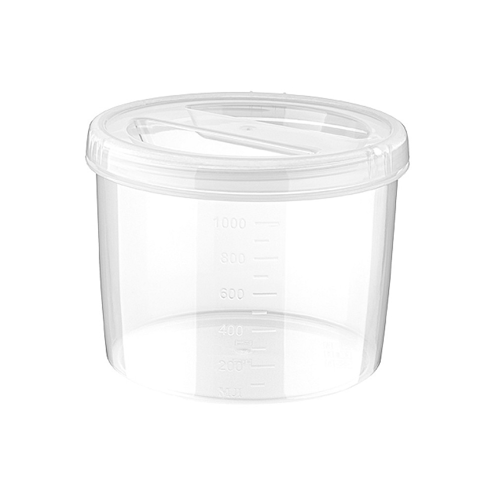 Borcan Phibo 1.2l, cu gradatii, capac twist-off, transparent