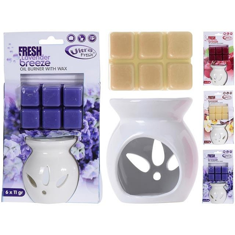 Set Ultra Fresh: lampa de aromaterapie 7.5cm + cuburi aromate 6X11g