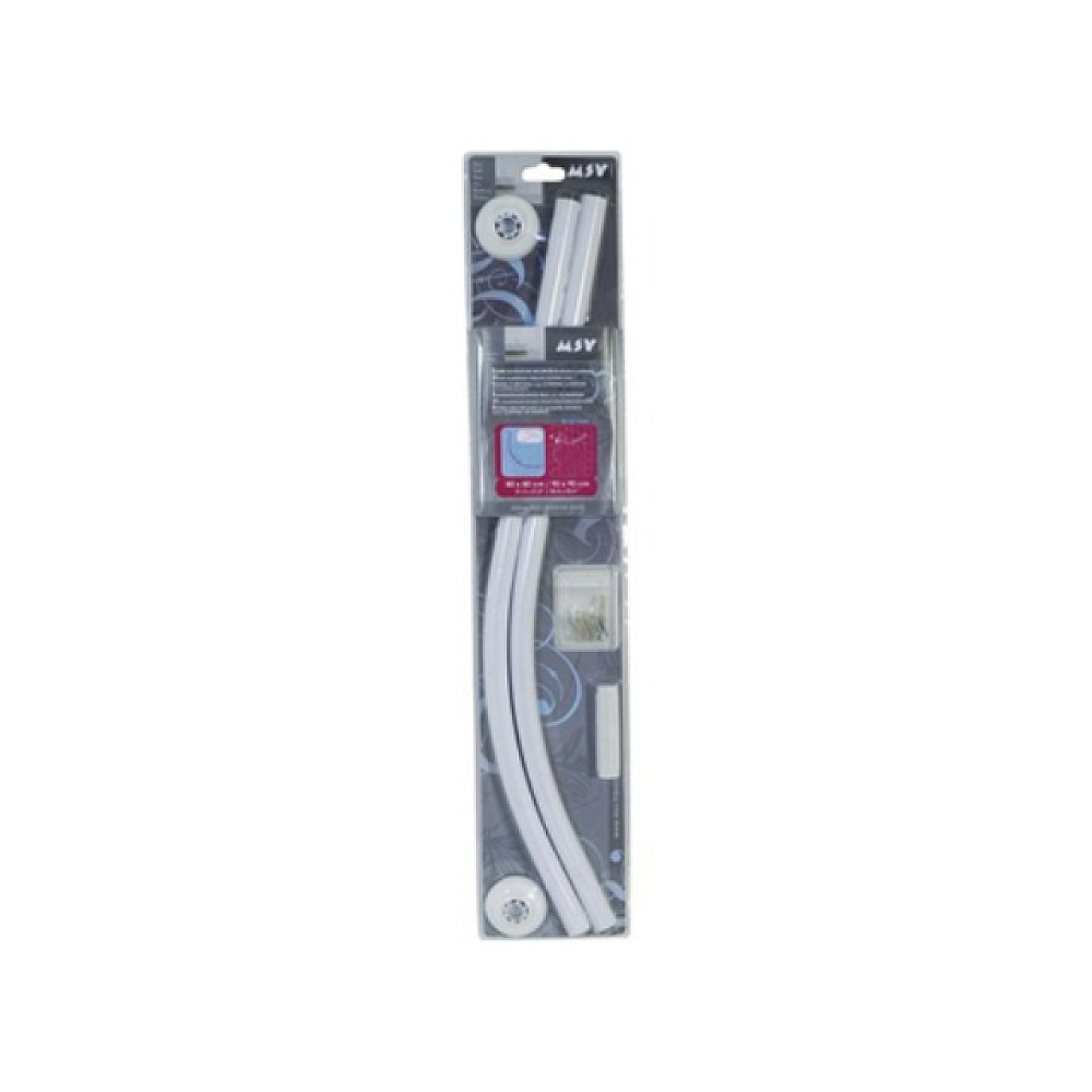 Tijă pentru perdea semicirculară MSV 80X80/90X90cm alba