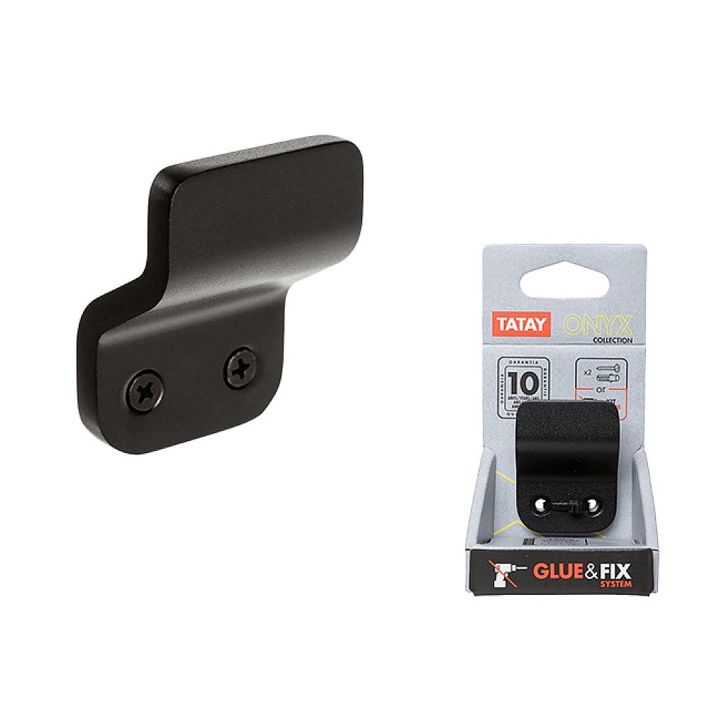 Umeras pentru baie Tatay Onyx 5.2X4X2.5cm, negru, din aluminiu/inox