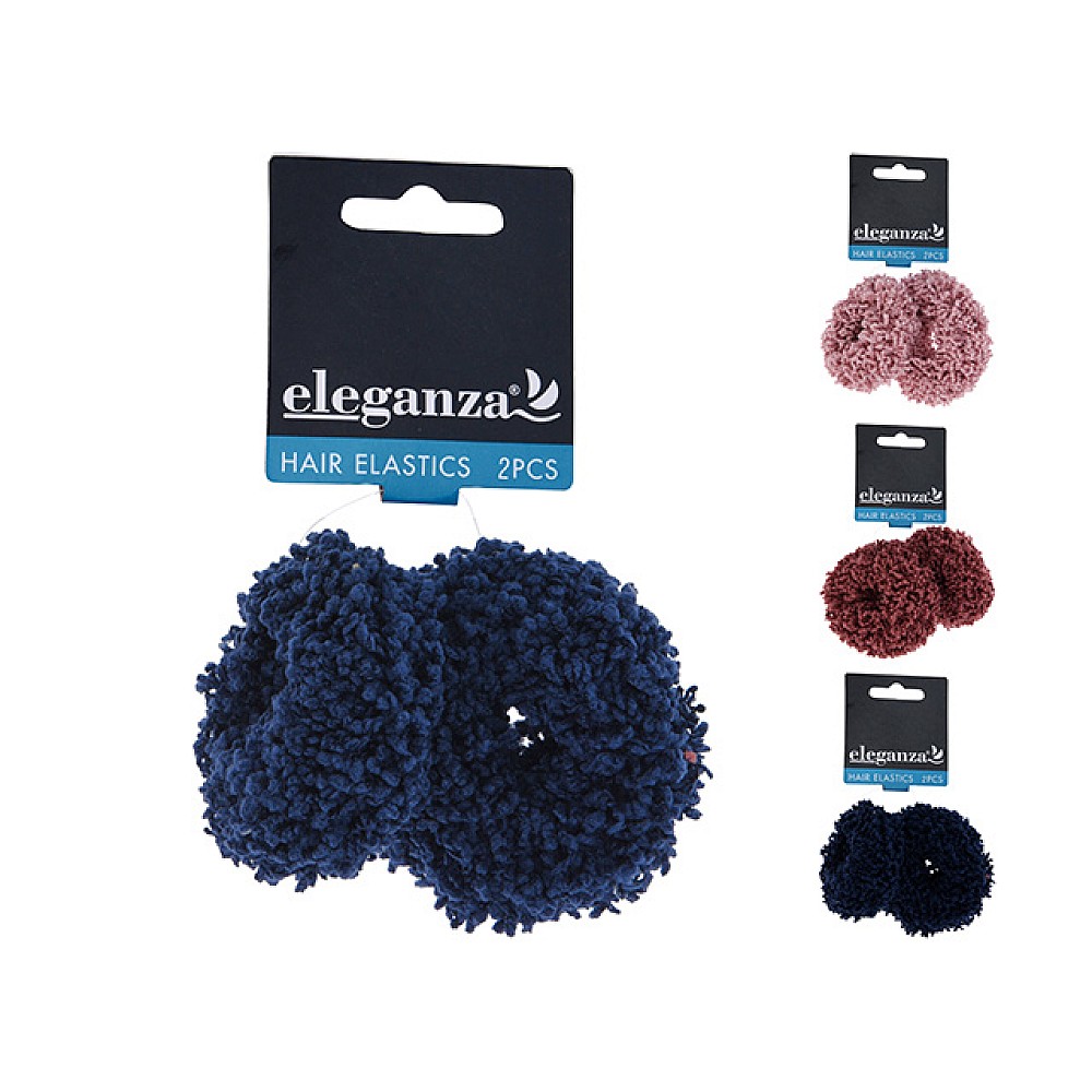 Set elastice pentru par voluminos 2buc, 7-8cm, poliester