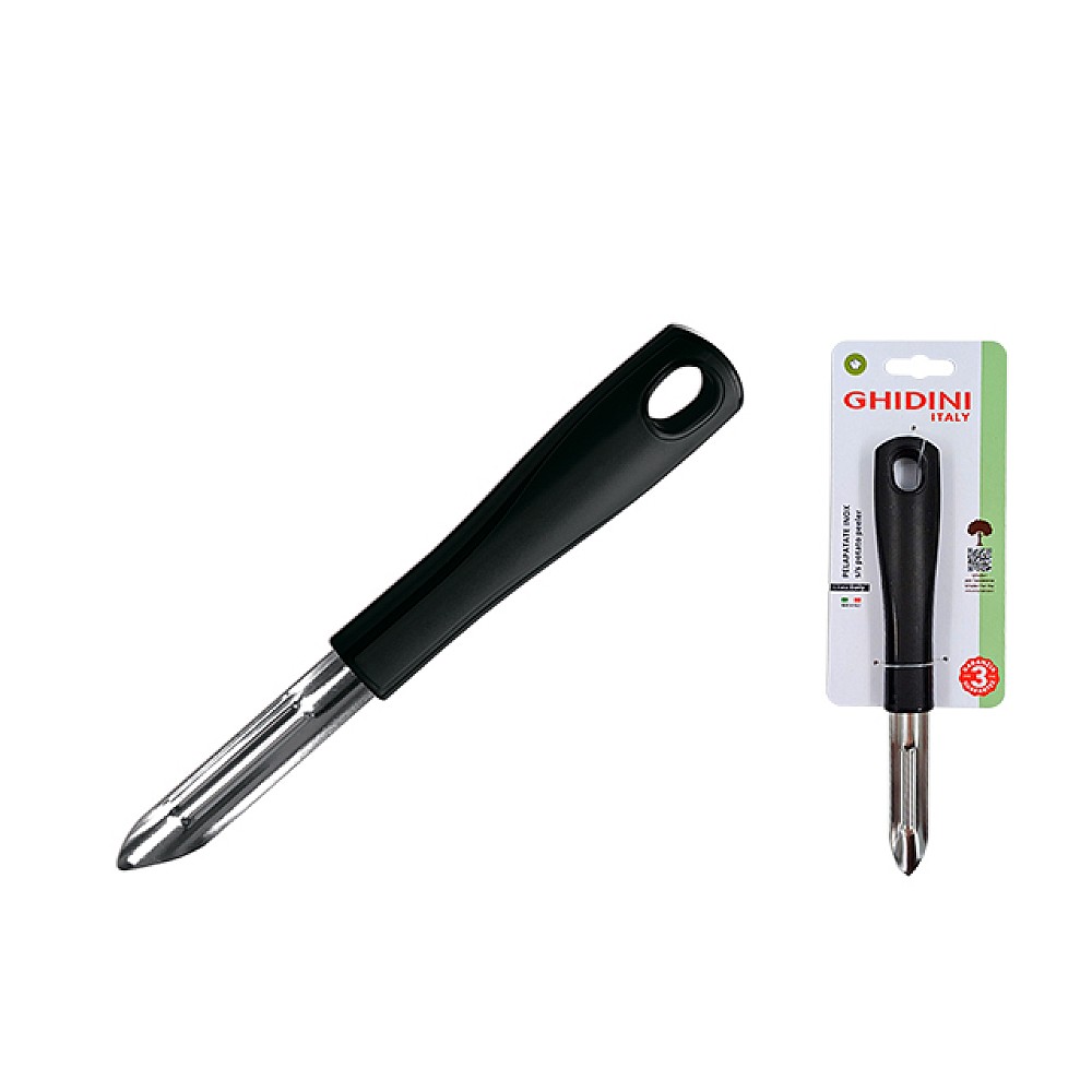 Cutit pentru curatarea legumelor Ghidini Daily 18cm, inox/plastic