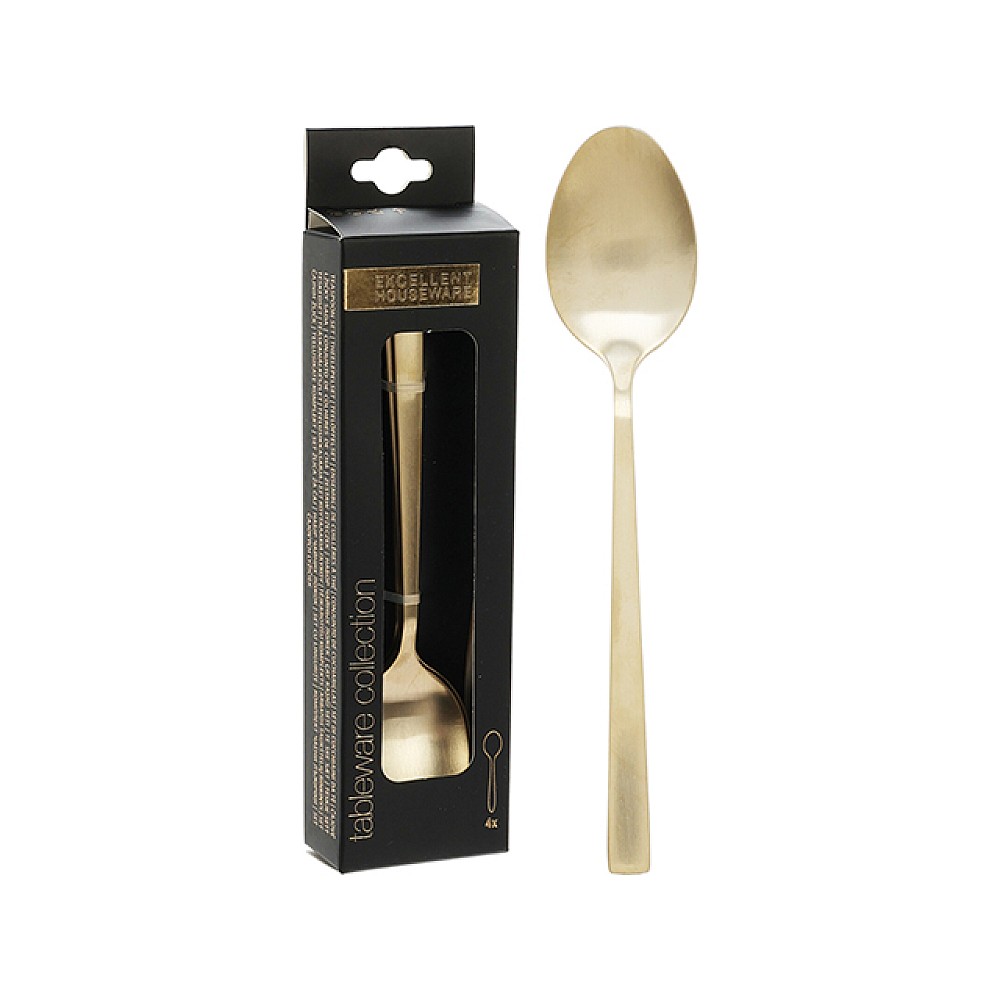 Set lingurite pentru ceai EH 4buc, aurii, inox