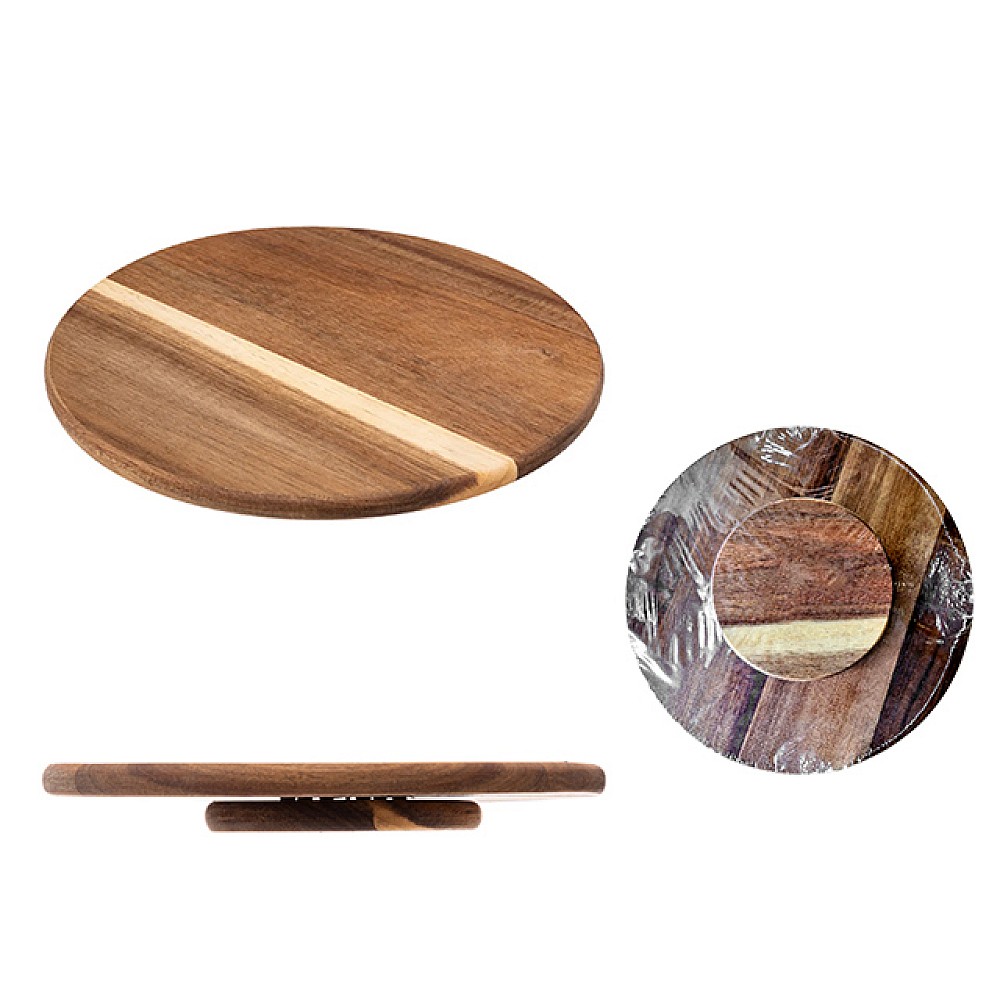 Suport rotativ de servire SG D30cm din salcam