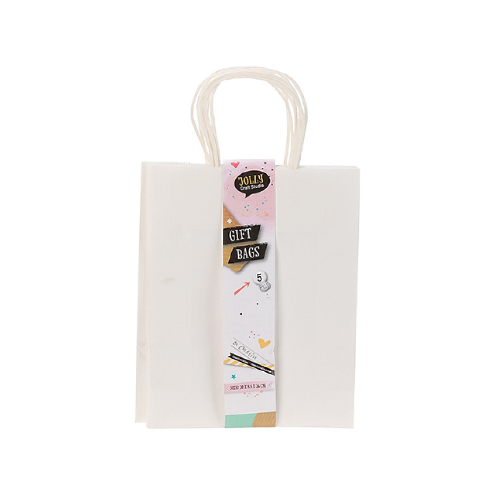 Set 5 pungi cadou 20X8.5X26 cm, albe