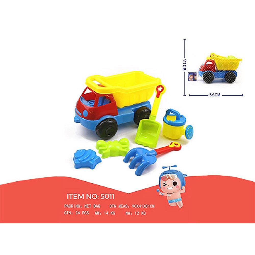 Set de jucarii pentru nisip in masina 6buc, 36X21cm