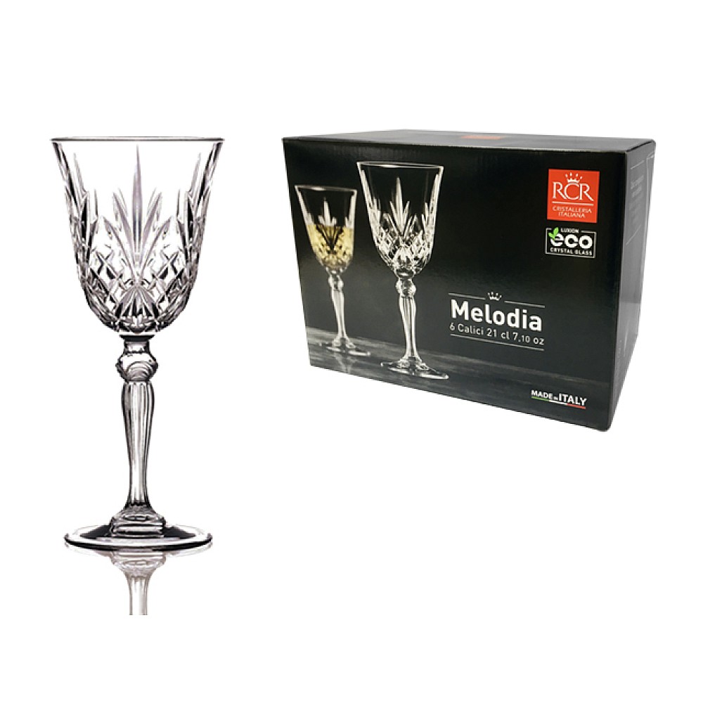 Set 6 pocale pentru vin Melodia, 210ml