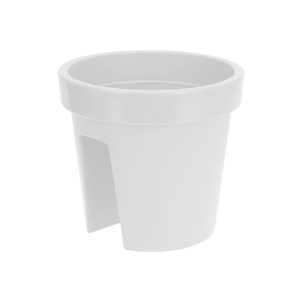 Ghiveci pentru balustrada D28, H25cm, alb