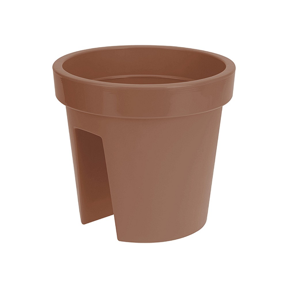Ghiveci pentru balustrada D28, H25cm, maro