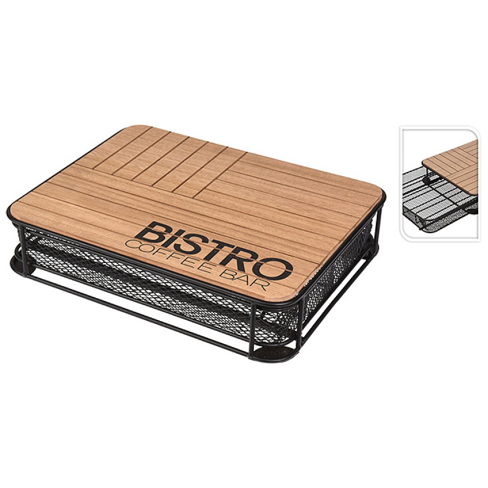 Organizator metalic p-ru capsule de cafea ”Bistro”, 30X24X6cm