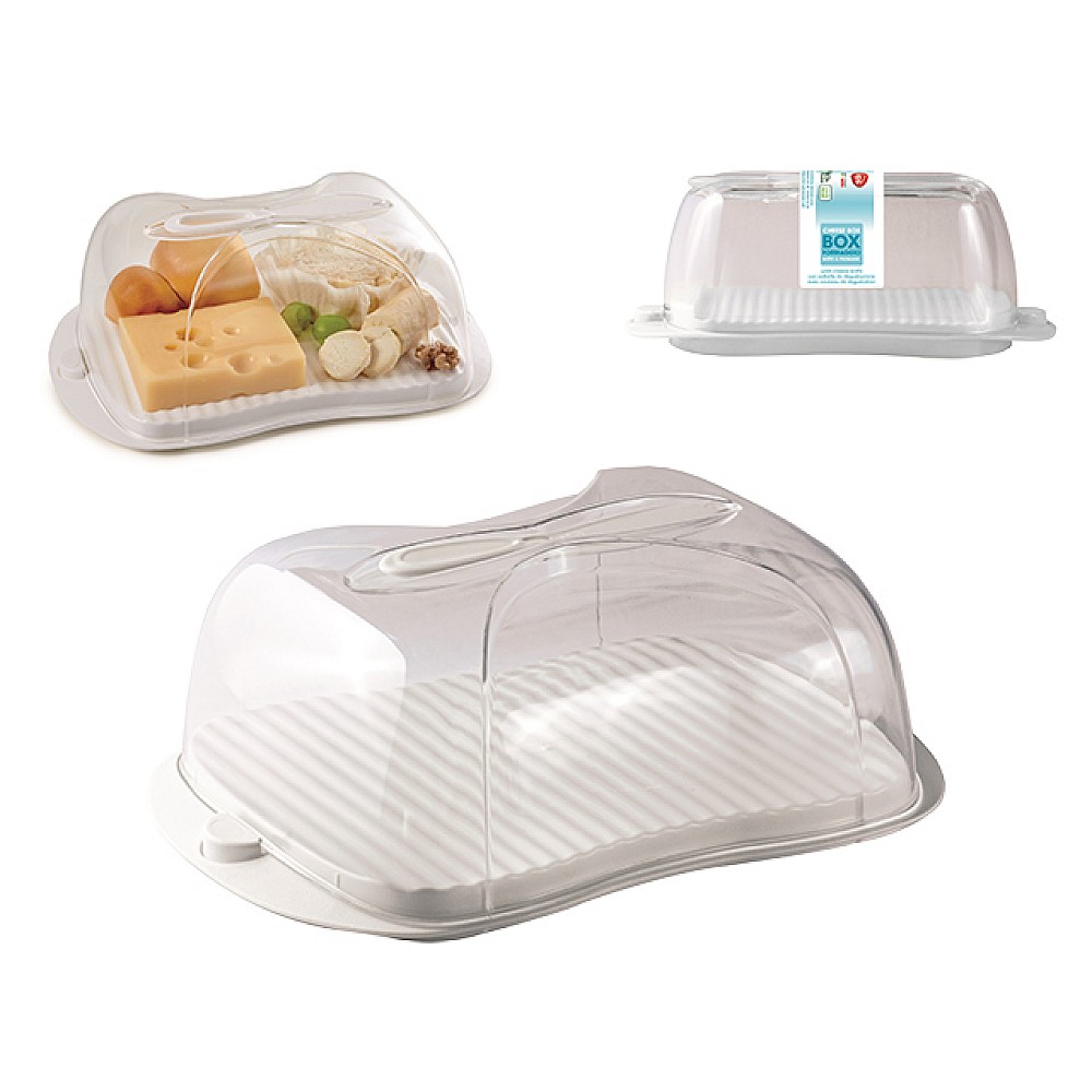 Recipient pentru pastrare branza Snips cu cutit 3l, alb