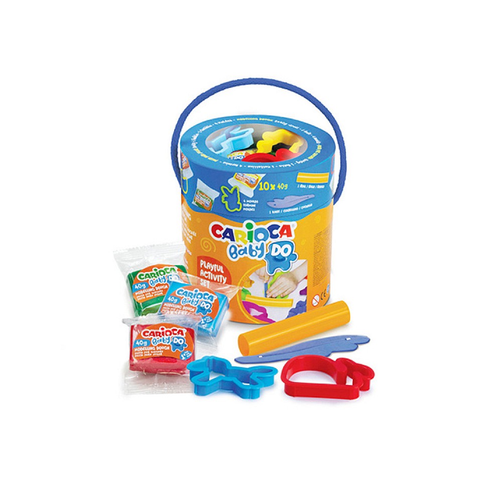 Set de plastilina colorata Carioca Baby Do, 8 culori, instrumente de modelat