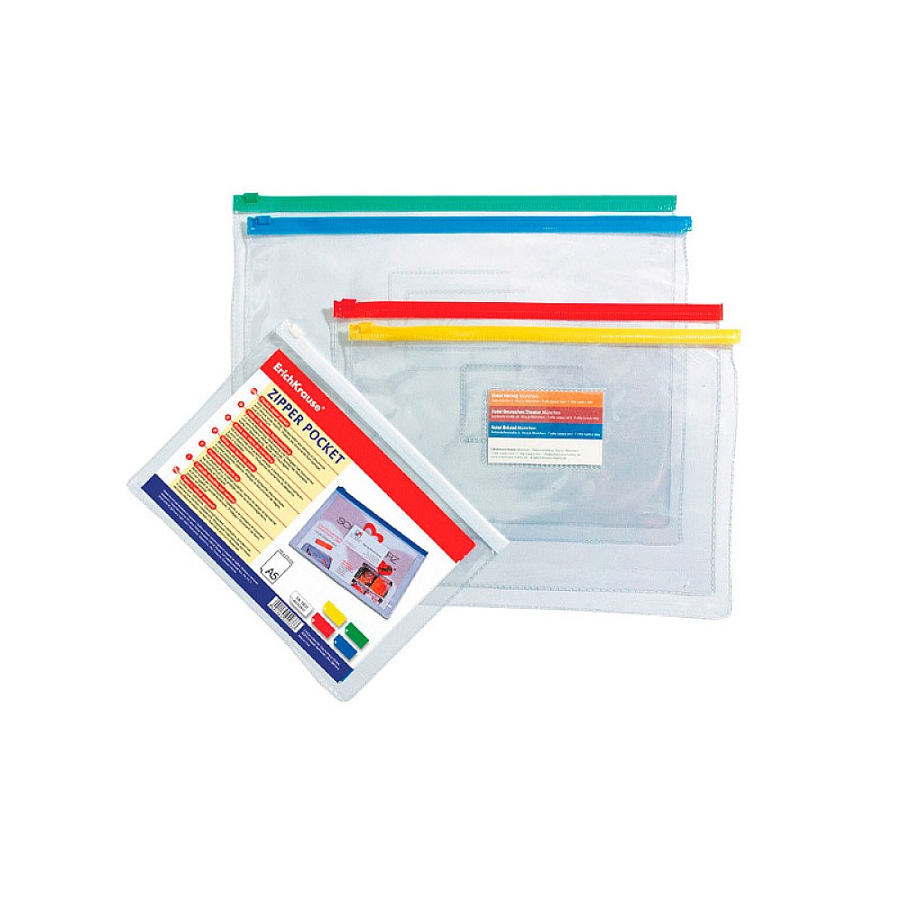 Mapa A5 cu fermoar ErichKrause, pana la 100foi, grosime 0.14mm