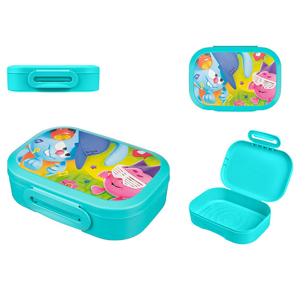 Lunch-box Plastishka Smesarichi 0.98l 18X13X5cm, albastru