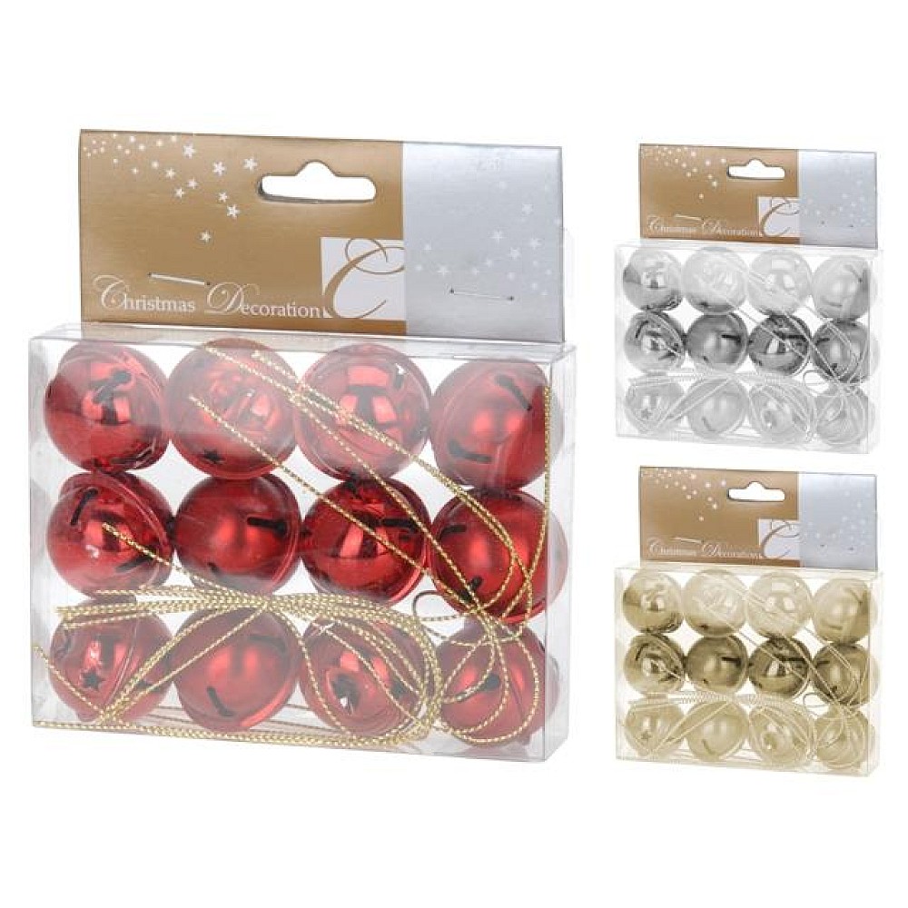Set clopotei 12buc, 3cm auriu/argintiu