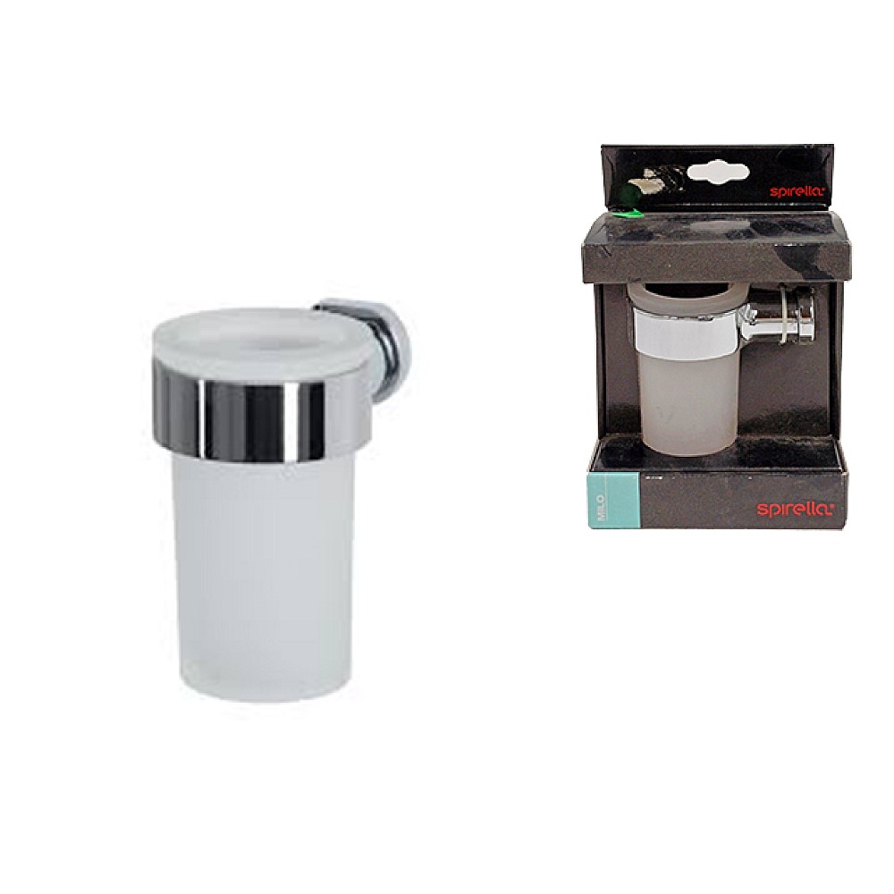 Pahar pentru periute de dinti Spirella Milo, crom