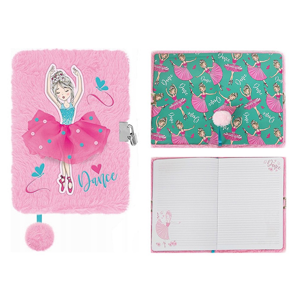 Agenda cu lacat, A5, 96foi, ”Ballerina”, coperta plus