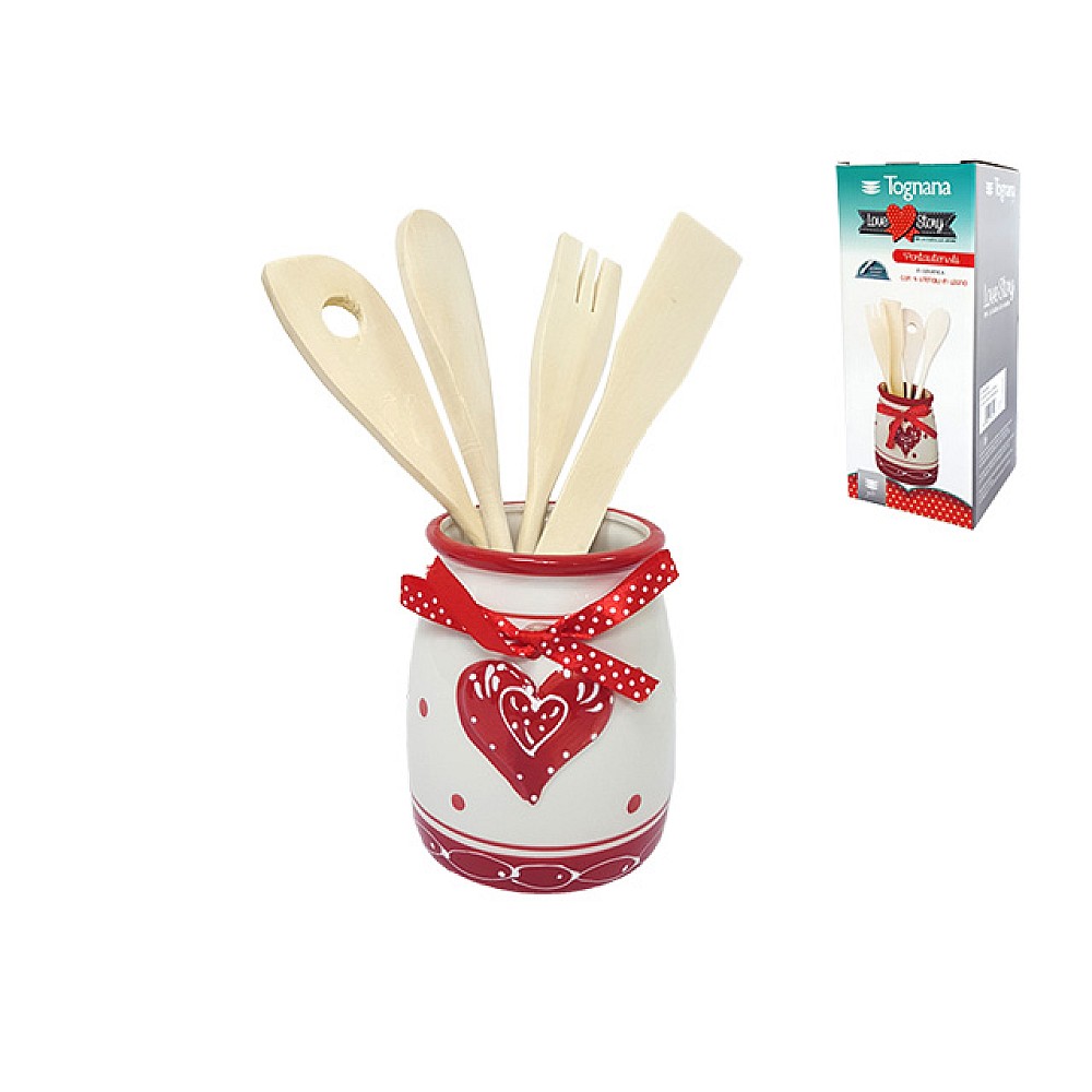 Recipient cu accesorii de bucatarie Love Story