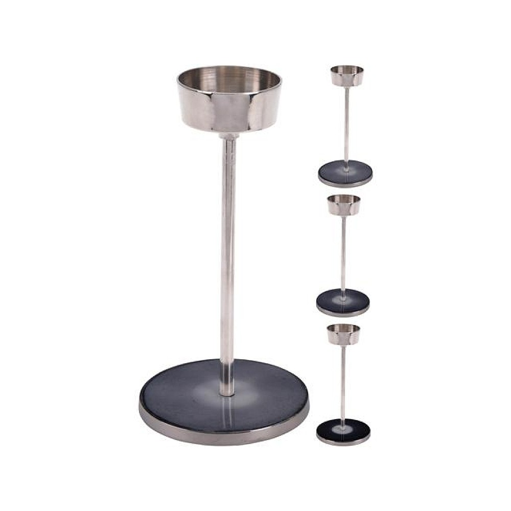 Sfesnic nichelat de o lumanare pastile 15cm