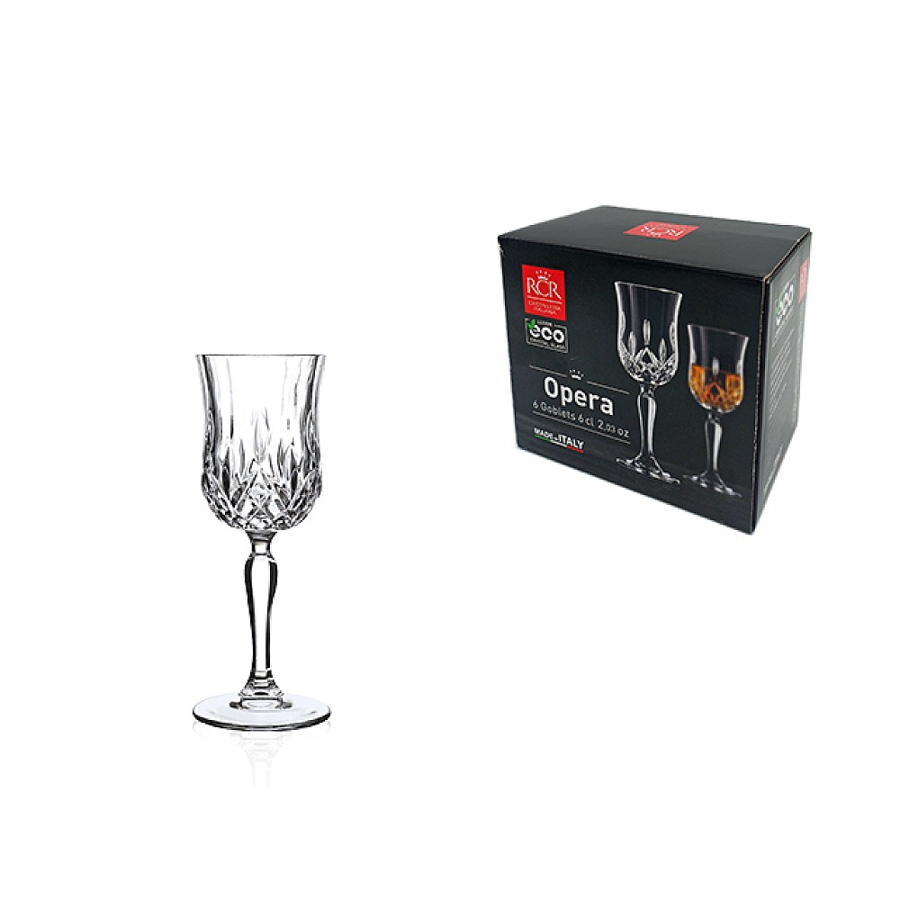 Set 6 pocale pentru lichior Opera, 60ml