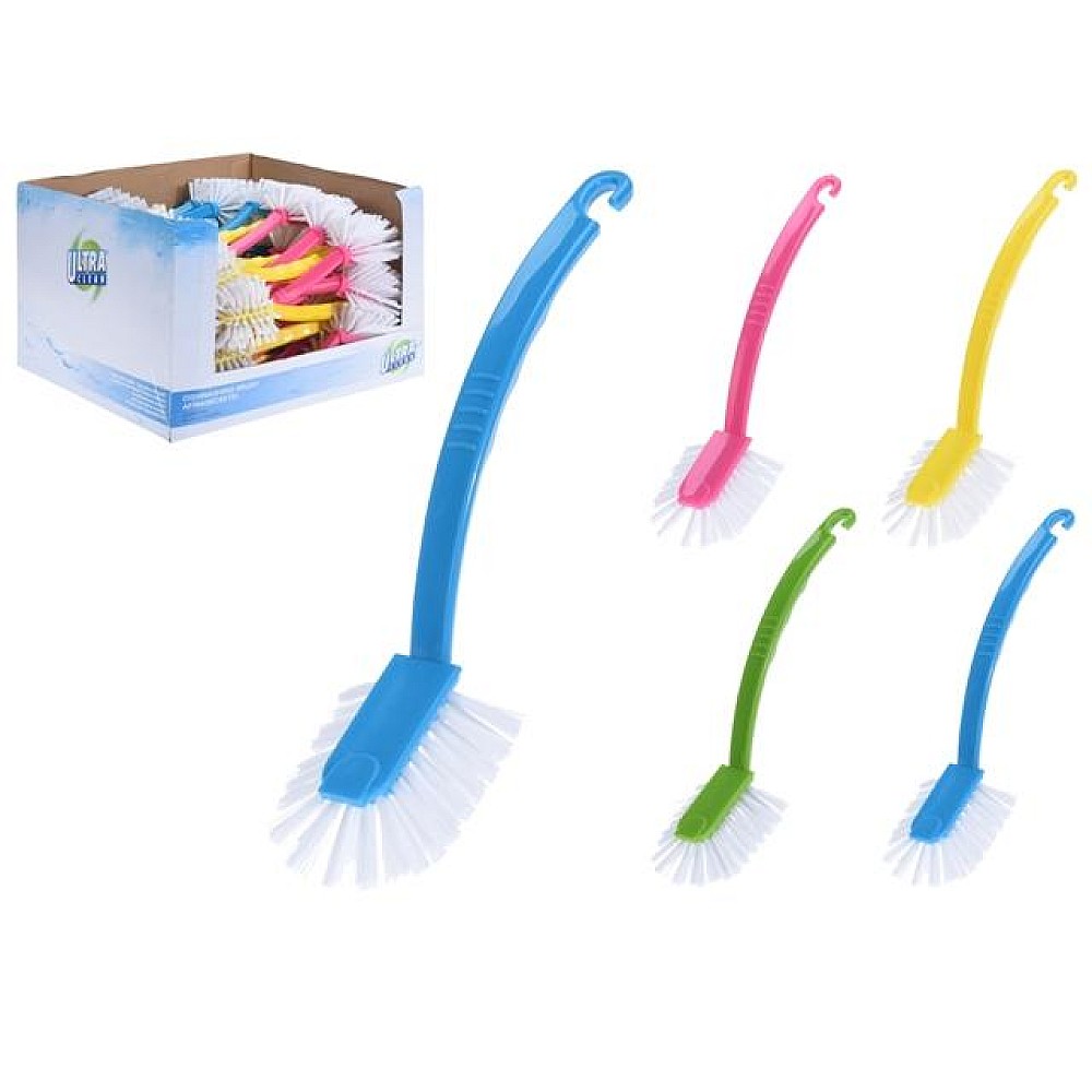 Perie de spalat vesela Ultra Clean, maner lung cu carlig