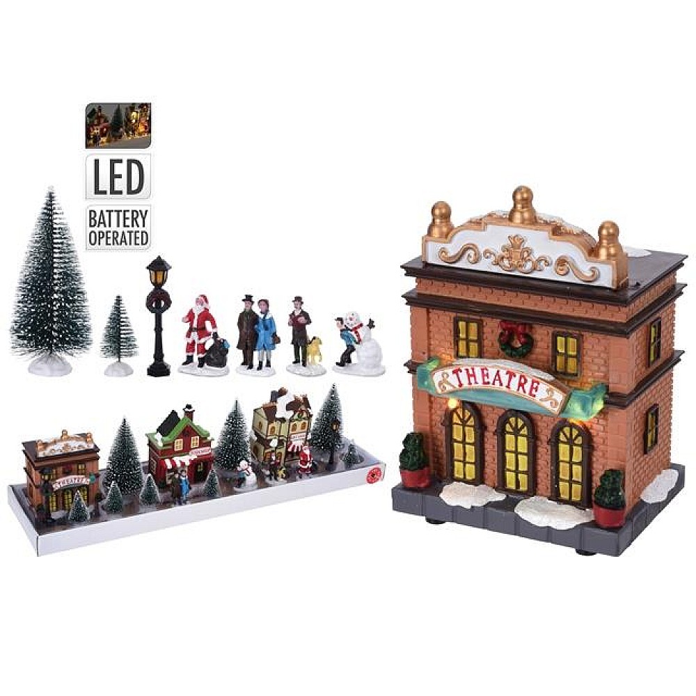 Suvenir LED Christmas: 3 case, 8 brazi, 2 felinare, 4 figurine