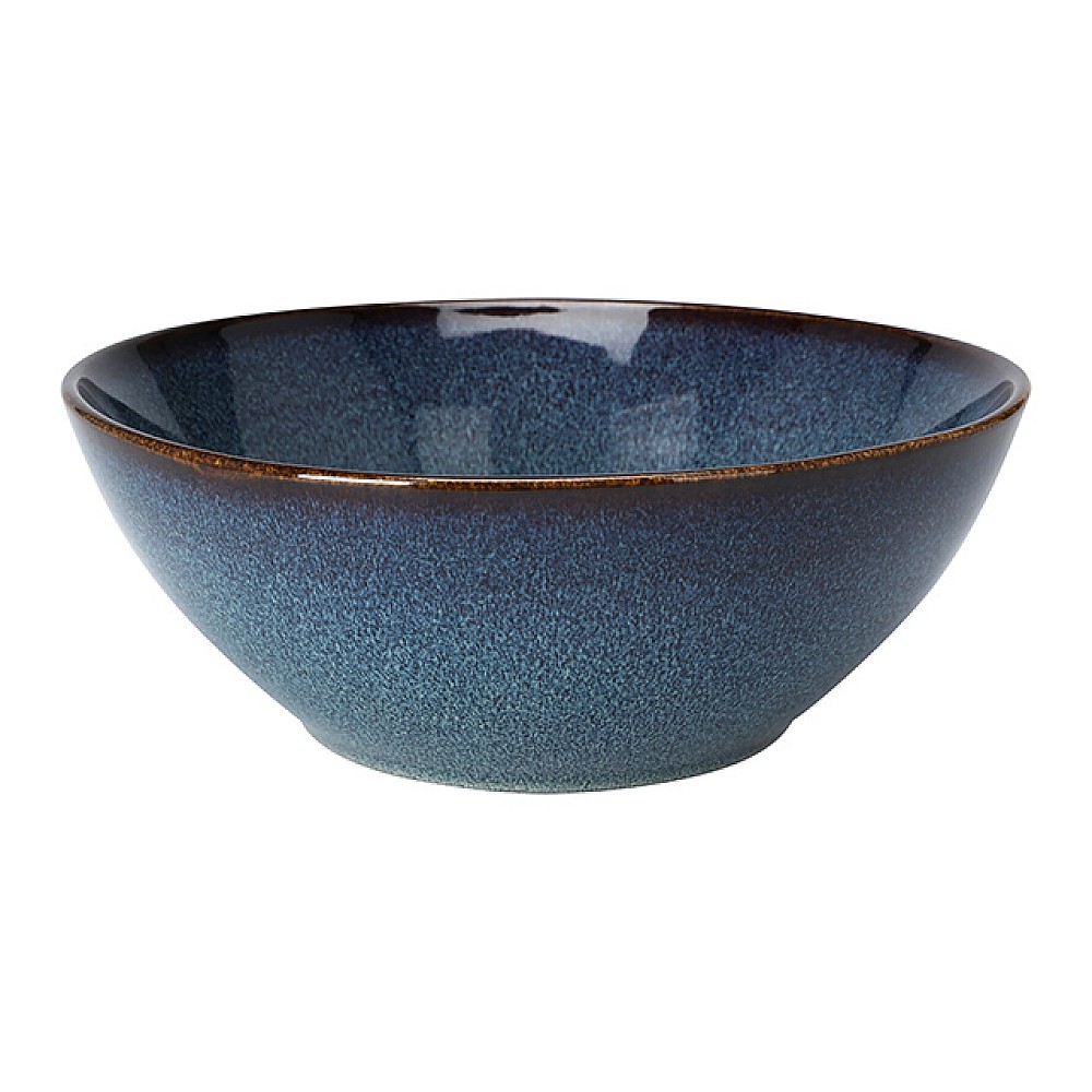 Salatiera din ceramica 20cm Reactiv Glaze, albastra
