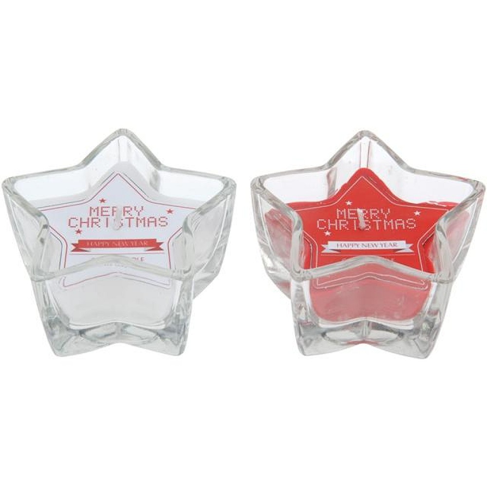 Lumanare in candelabru de sticla 