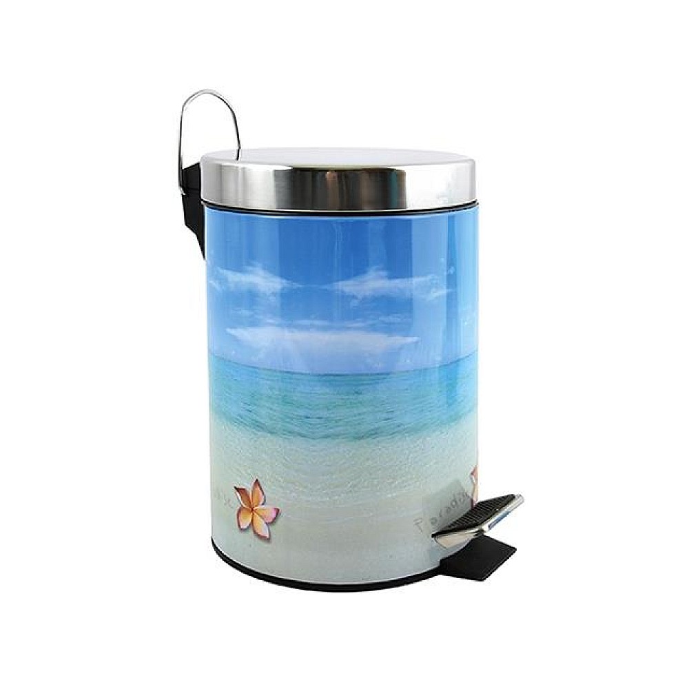 Cos pentru gunoi cu pedala MSV Paradise 3l, inox