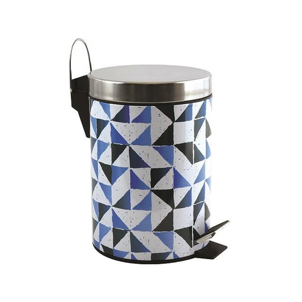 Cos pentru gunoi cu pedala MSV Calula 3l, inox albastru